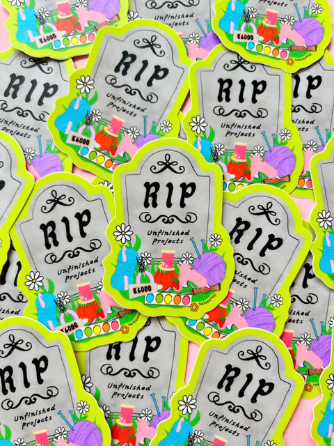 The Peach Fuzz Sticker R.I.P. Unfinished Projects
