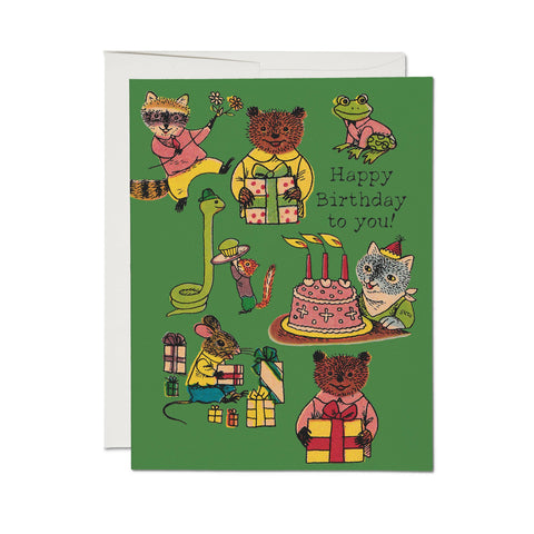 Red Cap Card Critter Wishes