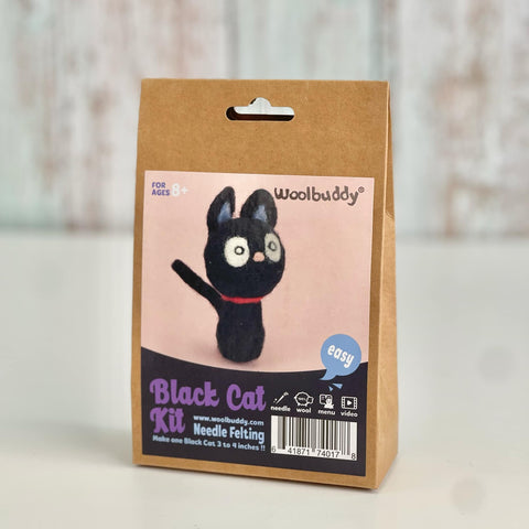 Woolbuddy Needle Felting Black Cat Kit