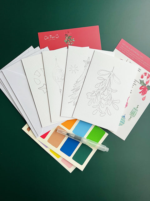 Cate Paper Co. Watercolor Xmas Cards Kit