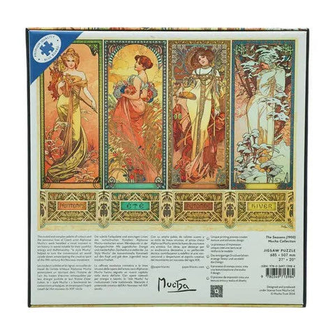 The Seasons (1900) 1000 Piece Jigsaw Puzzle, Mucha by Paperblanks (Mucha Collection)