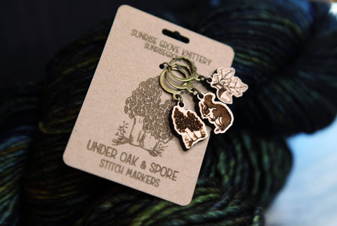 Sunrise Grove Stitch Markers Autumn Forest