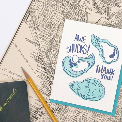 Pier Six Press Card Awe Shucks!