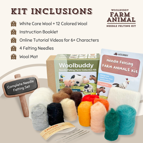 Woolbuddy Needle Felting Farm Collection Kit