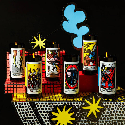 54 Celsius Candle Tarot Lovers, Orange & Moss