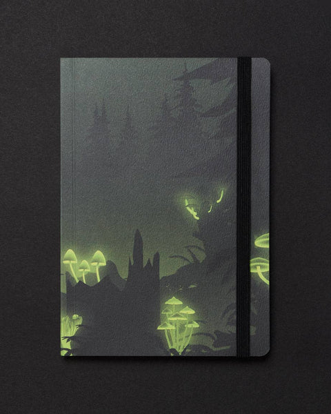 Cognitive Surplus Bioluminescent Mushrooms A5 Softcover Notebook