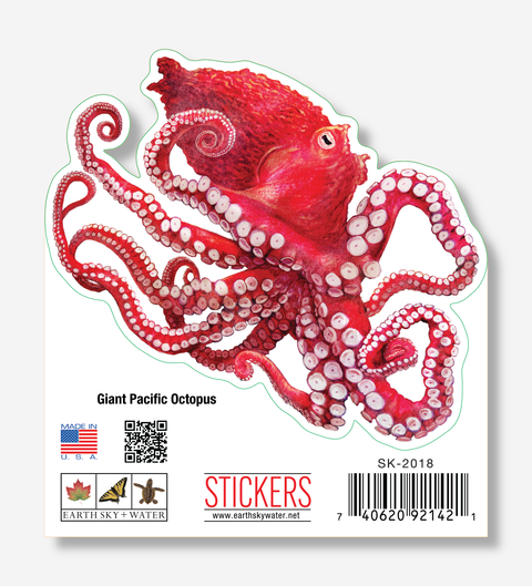 ES+W Sticker Giant Pacific Octopus