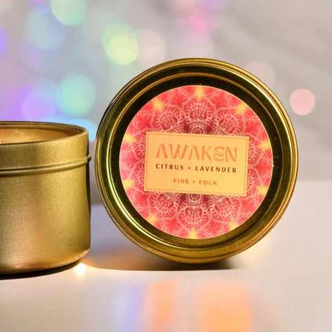 Fire + Folk 4oz Meditation Candle Awaken