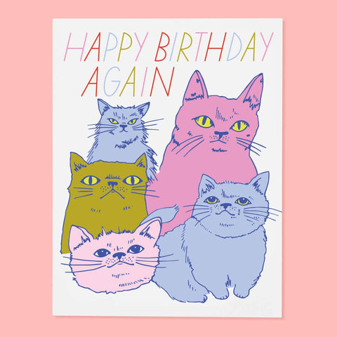 The Good Twin Card Cats Again Bday