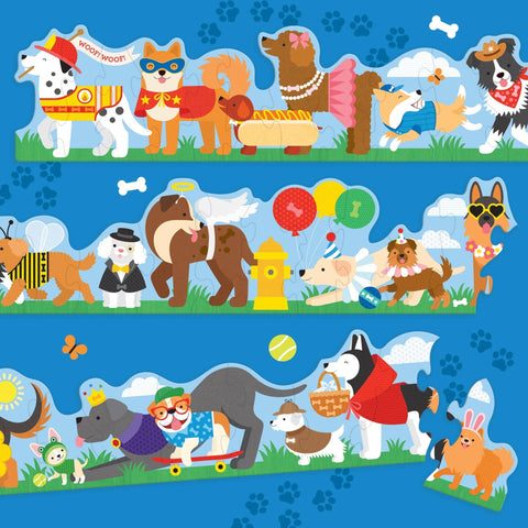 Shaped Floor Puzzle: Dog Parade
