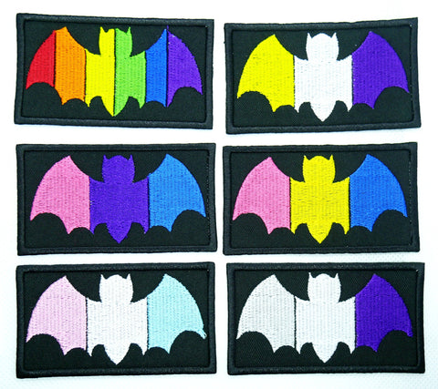 Junkyard Witch Patch Spooky Pride Bat
