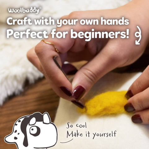 Woolbuddy - Beginner Triceratops Needle Felting Kit – DIY Craft Gift