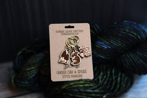 Sunrise Grove Stitch Markers Autumn Forest