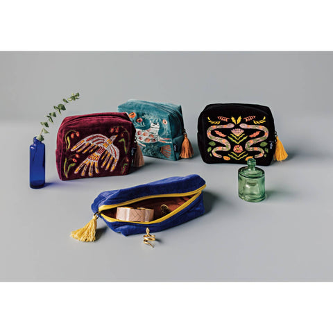Danica Studio Embroidered Pouch Catbloom
