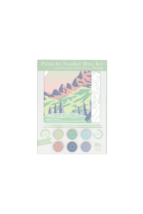 Elle Crée MINI Alpine Sunset Paint-by-Number Kit