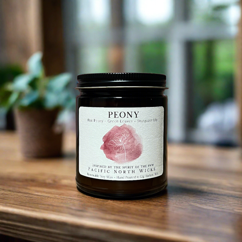 Pacific North Wicks Peony Candle