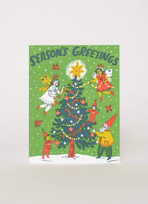 Egg Press Holiday Card Christmas Fairies