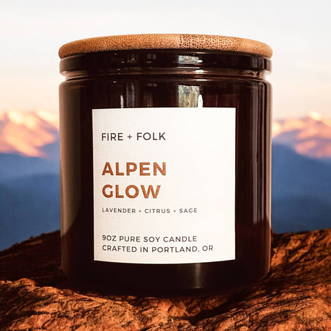 Fire + Folk 9oz Pure Soy Candle Alpenglow