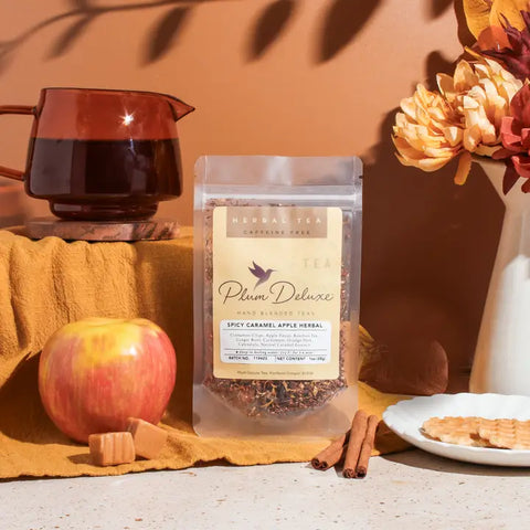 Plum Deluxe Spicy Caramel Apple Herbal Tea 1oz