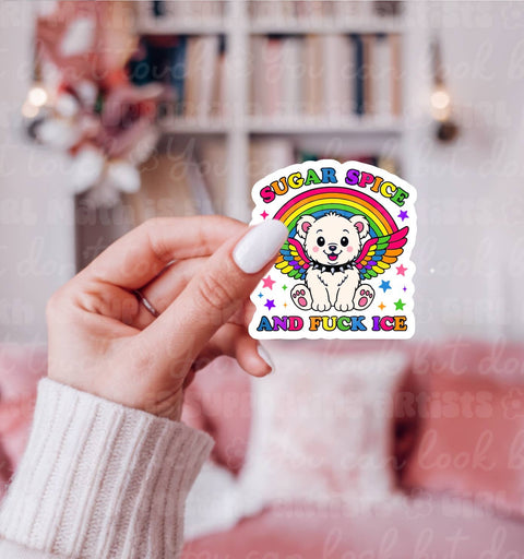 Ace the Pitmatian Co Sugar Spice & F*ck Ice Sticker