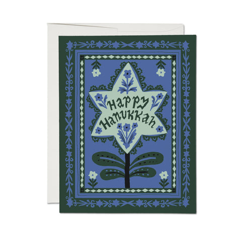 Red Cap Card Hanukkah Stamp