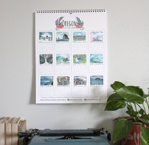 michele maule 2026 Illustrated Oregon Wall Calendar