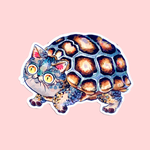 Paper Puffin Sticker Tortoise Cat