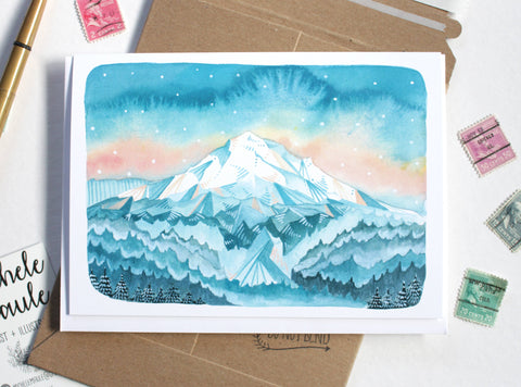 michele maule Greeting Card Mt Hood Sunrise