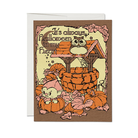 Red Cap Card Halloween in my Heart
