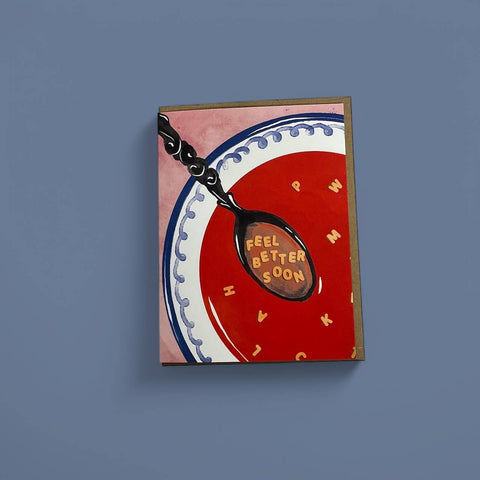 Wild Optimist Greeting Card Feel Better Soup