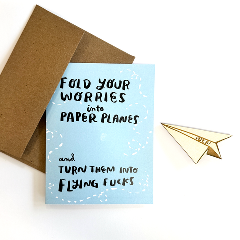 SnowMade Magnet w/Card Paper Planes
