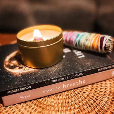 Fire + Folk 8oz Wood Wick Candle Portland Rose