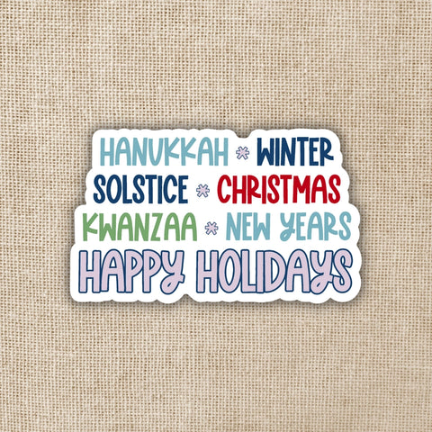Kingdom of Threads Happy Holidays Sticker