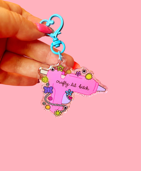 The Peach Fuzz Keychain Crafty Lil Bitch