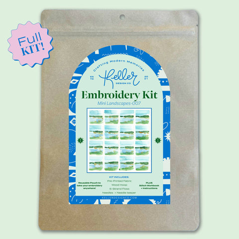 Keller Design Embroidery Kit Mini Watercolor Landscapes