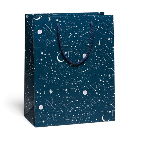 Red Cap Gift Bag Moon and Stars