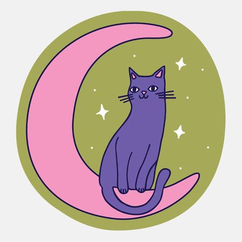 The Good Twin Sticker Moon Kitty