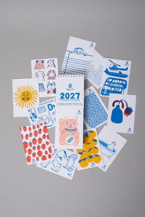 Egg Press 2027 Tear-Off Postcard Illustrated Calendar