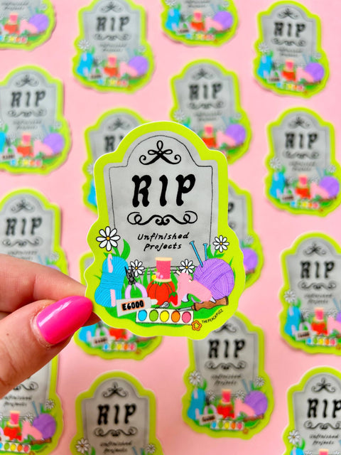 The Peach Fuzz Sticker R.I.P. Unfinished Projects