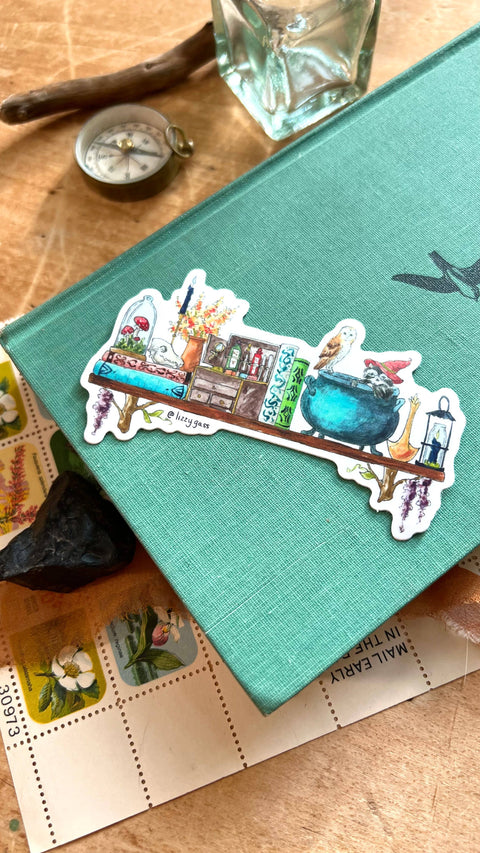 Lizzy Gass Sticker Forest Witch's Shelf