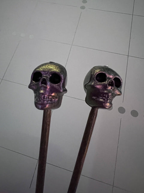 Knitting is Metal Needle Stoppers Skull