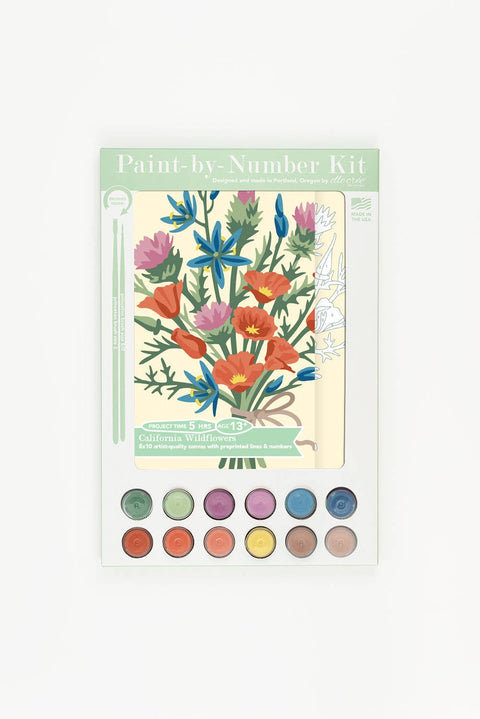 Elle Crée California Wildflowers Paint-by-Number Kit