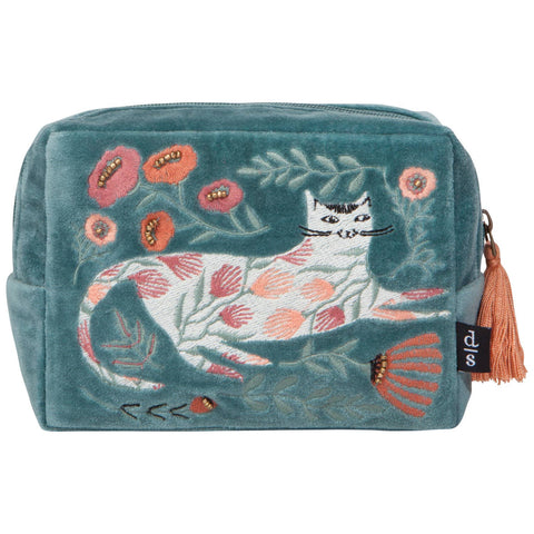Danica Studio Embroidered Pouch Catbloom