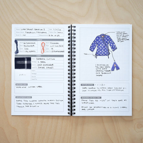 Kohamche Black & White Sewing Journal