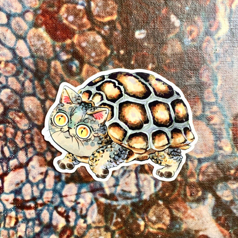 Paper Puffin Sticker Tortoise Cat
