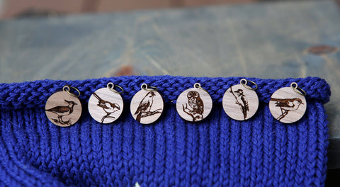 Sunrise Grove Stitch Markers Bird on Branches