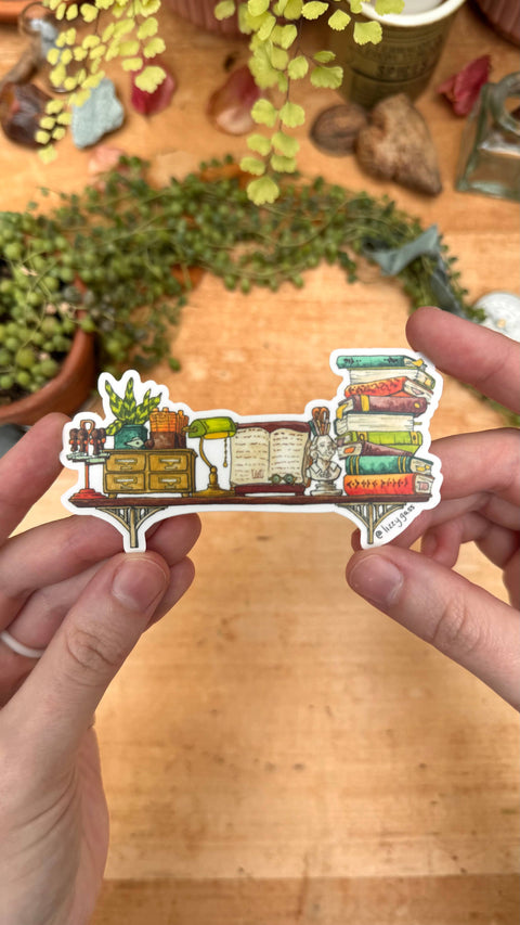 Lizzy Gass Sticker Mini Librarian's Shelf