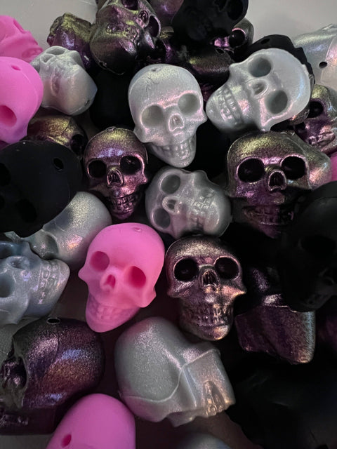 Knitting is Metal Needle Stoppers Skull