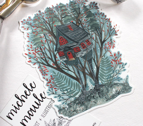 michele maule Sticker Baba Yaga's House