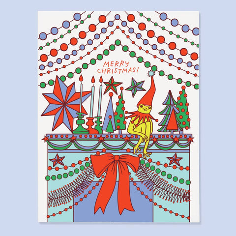 The Good Twin Card Frog on the Shelf
